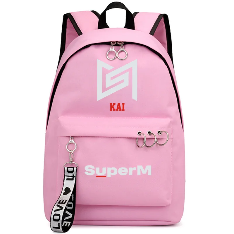 Рюкзак KPOP SuperM BAEKHYUN KAI LUCAS MARK TAEMIN TEN TAEYANG повседневная вместительная сумка через