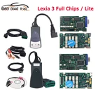 Автомобильный диагностический адаптер OBD2, Golden Lexia 3 Full Chip PP2000 Diagbox V9.91 для CitroenPeugeot Lite Lexia3