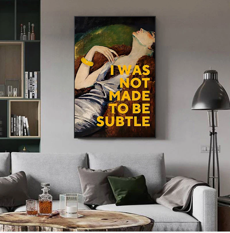 

Feminist Art Quotes Wall Art Canvas Painting Picture Oil Painting Poster And Print Feminist Gifts for Her Girls Room Home Decor