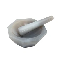 1pcs 60mm natural agate mortar laboratory wear resistant agate mortar high grade agate with grinding rod
