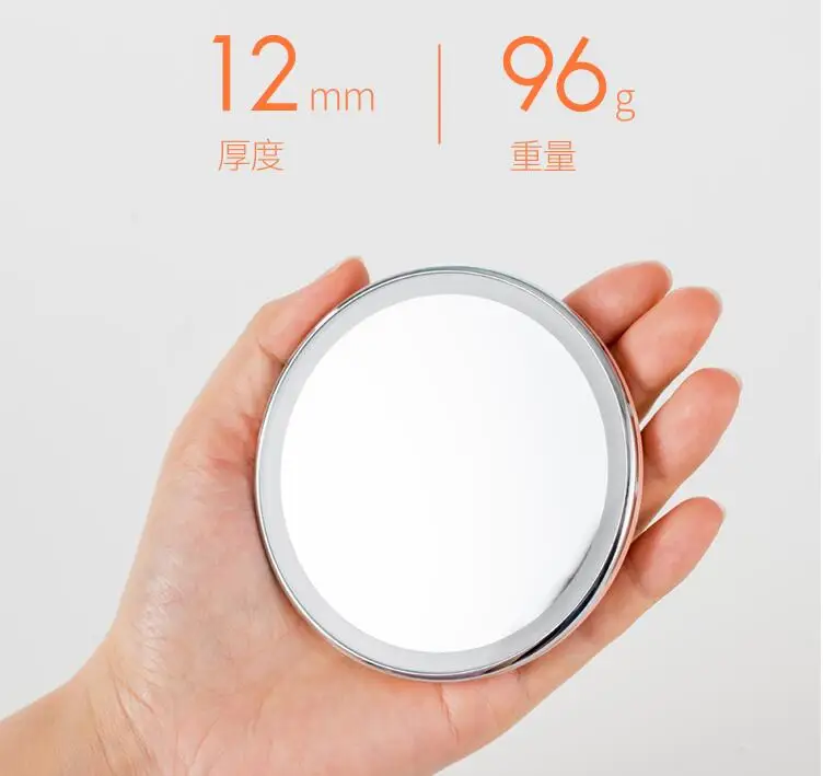 Xiaomi портативное HD зеркало для макияжа, светодиодный светильник синего цвета, косметическое зеркало, мини сенсорное управление, чувствительное зеркало для красоты, шоппинга