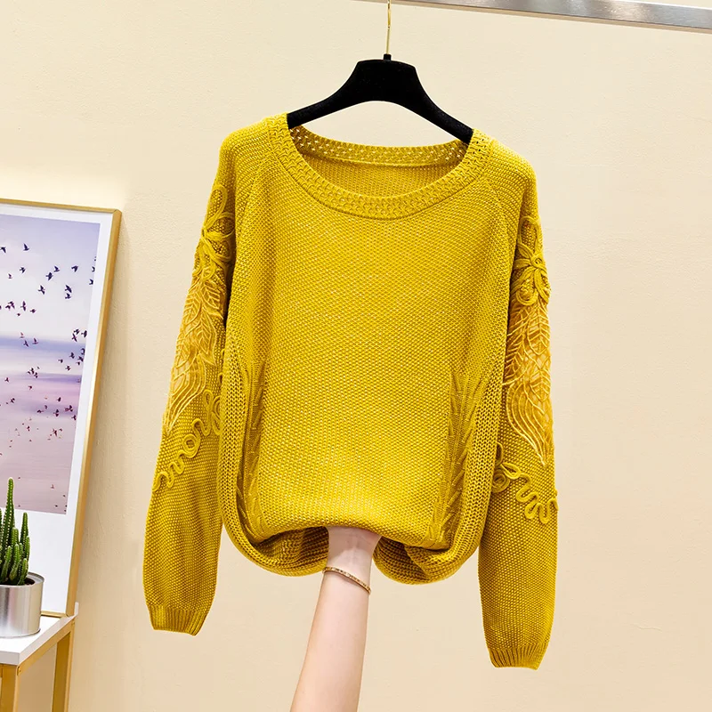 

install new hollow out long sleeve embroidery knitting render unlined upper garment fashionable western style jacket