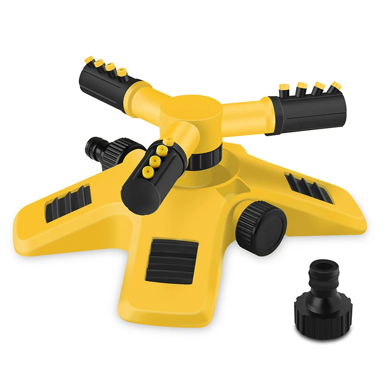

2022 New Garden Lawn Sprinkler 360 Degree Automatic Rotating Sprinkler Nozzle Nursery Irrigation Rotating Trigeminal Sprinkler