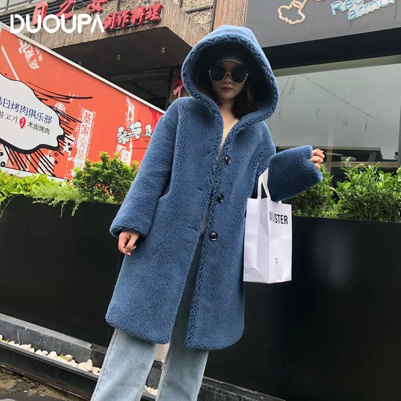 2019 осеннее и зимнее новое пальто для стрижки овец женское длинное из