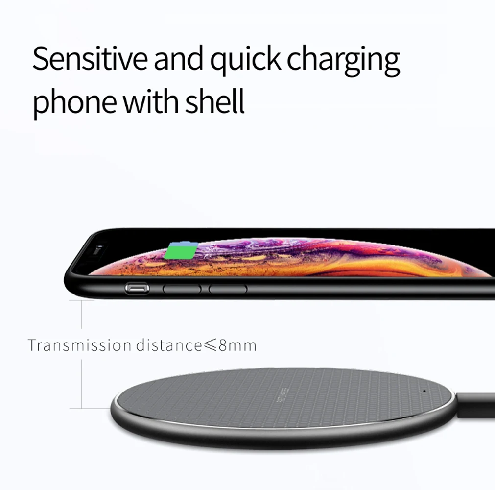 Qi Беспроводное быстрое зарядное устройство для iPhone 11 Pro Max XS XR Быстрая зарядка