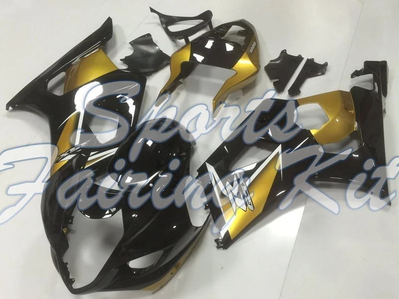 Обтекатель для GSXR 1000 2003 2004 K3 черный золотой бодикон боди Suzuki GSXR1000 04|Полные