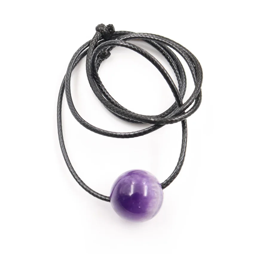 Веревочные ожерелья XSM с черными бусинами из конопли 18 мм регулируемые цепочки