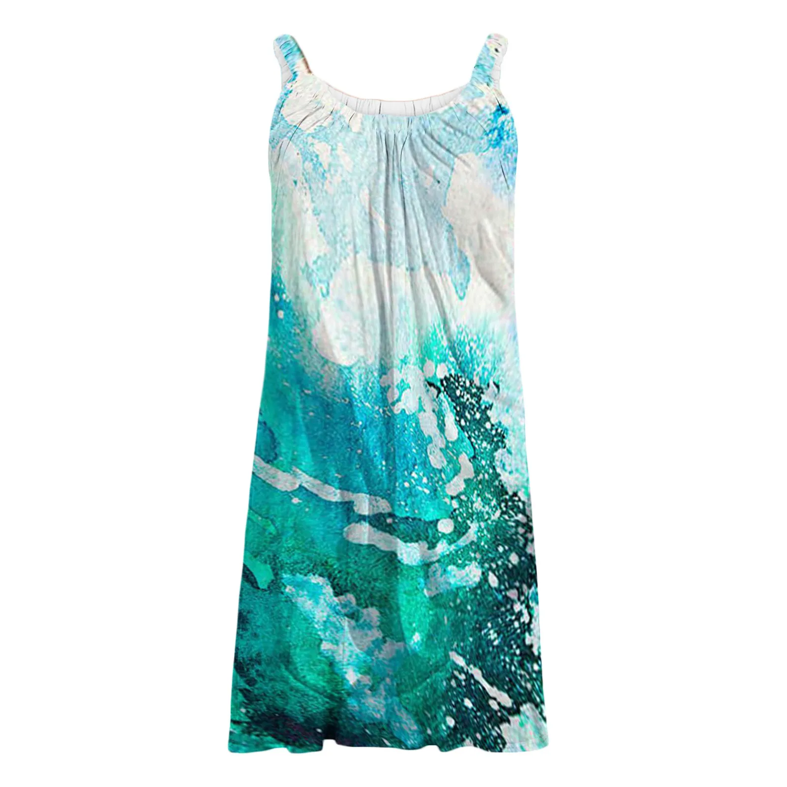 

Women's sleeveless sexy print dress 2021 European and American beach skirt shows high temperament women's wear SAGACE