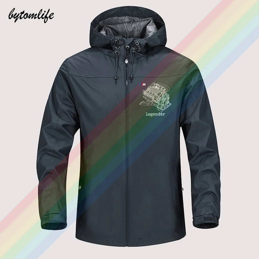 

Bmw M Power Engine Printing Limitied Edition Outdoor Mountaineering Windproof Jacket Hooded Men Women High Quality Asian Size