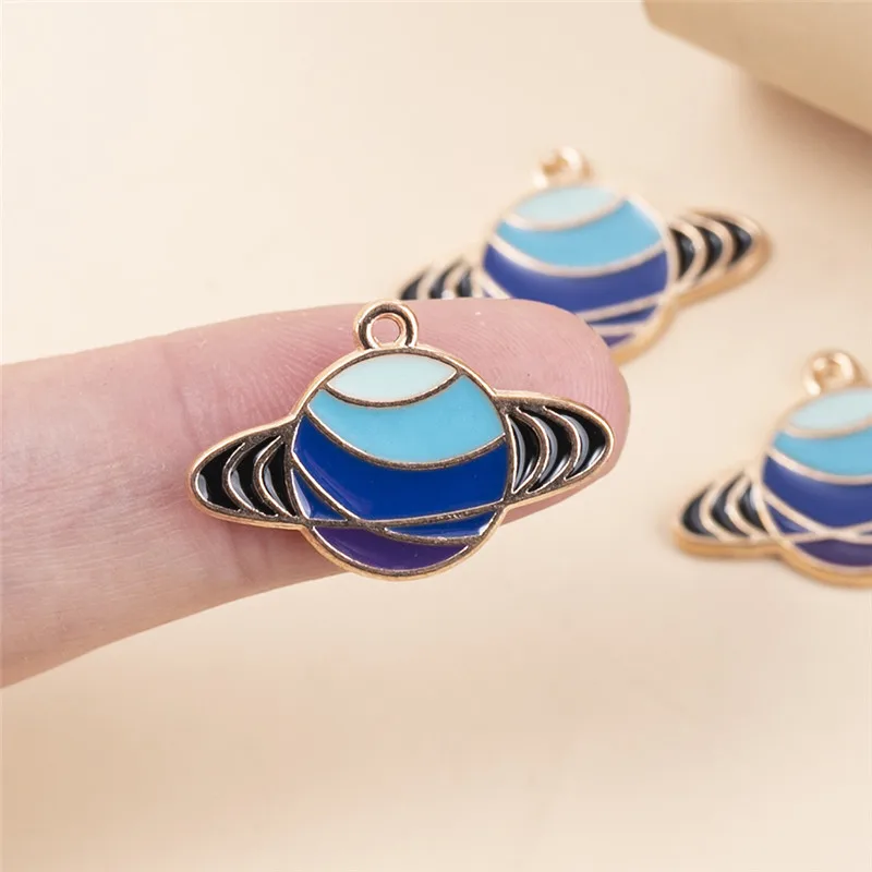 

SANSANGO 10pcs/lot Planet Sky Enamel Charms Metal Pendants DIY Earring Bracelet For Women Girls Jewelry Making Accessories