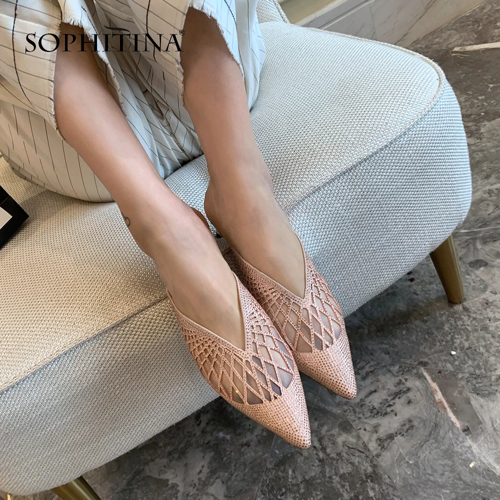 SOPHITINA/элегантные женские туфли лодочки пикантные высокого качества на