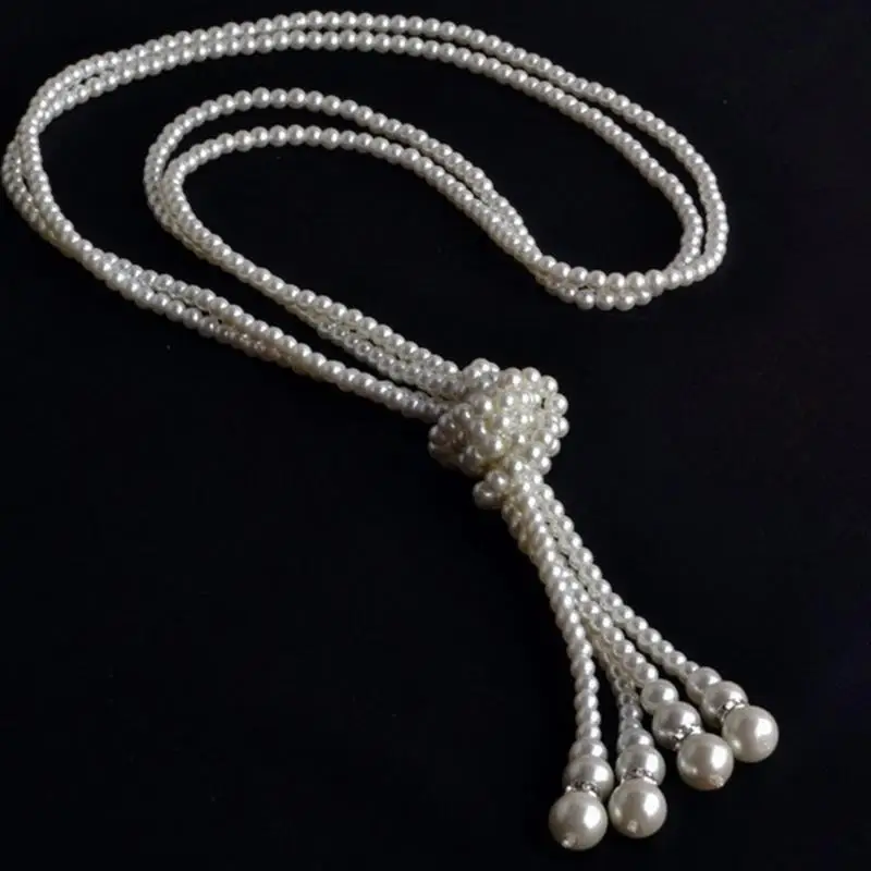 2019 Модные женские Винтажные Украшения длинное узелковое ожерелье из