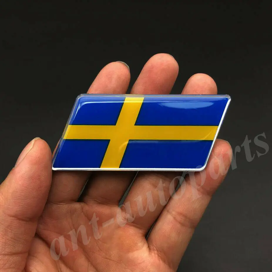 Фото Новый флаг Швеции Эмблема автомобиля значок подарок Saab мотоцикл обтекатель
