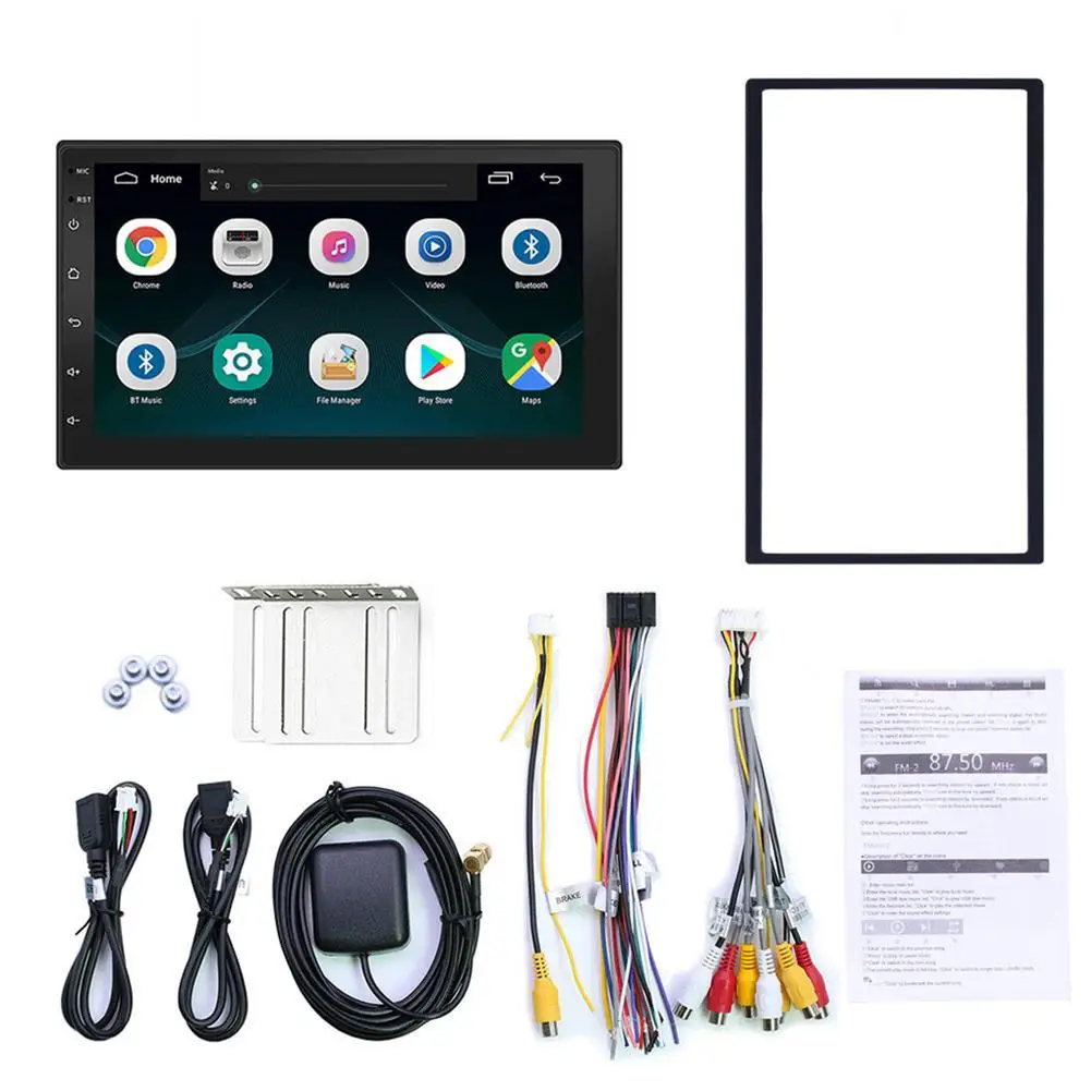 

Universal GPS Navigation All-in-one Machine 16G Memory Touch Button HD Car Bluetooth MP5 Player 2 DIN Radio For Android 10.1