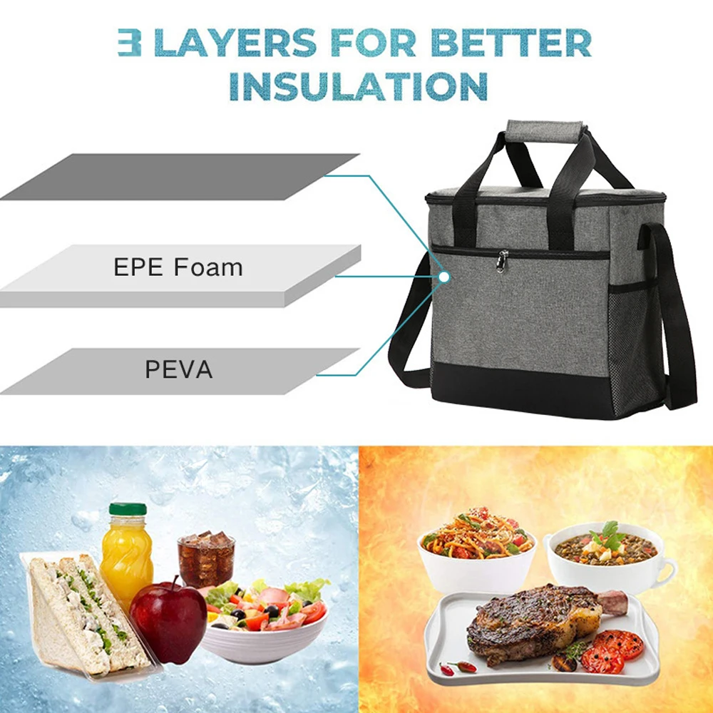 

Lunch Bag Hand-held Insulation Bag Picnic Insulation Bag Commuters Carry Lunch Tools Food Bag for Work