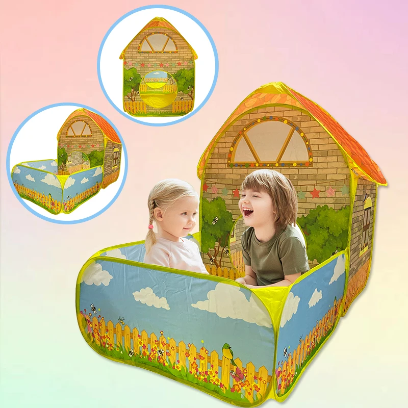 Игровая палатка, игрушки, бассейн для шаров для детей, бассейн для шаров для океана, садовый домик, складные детские игрушечные палатки, манеж, туннель, игровой домик - изображение