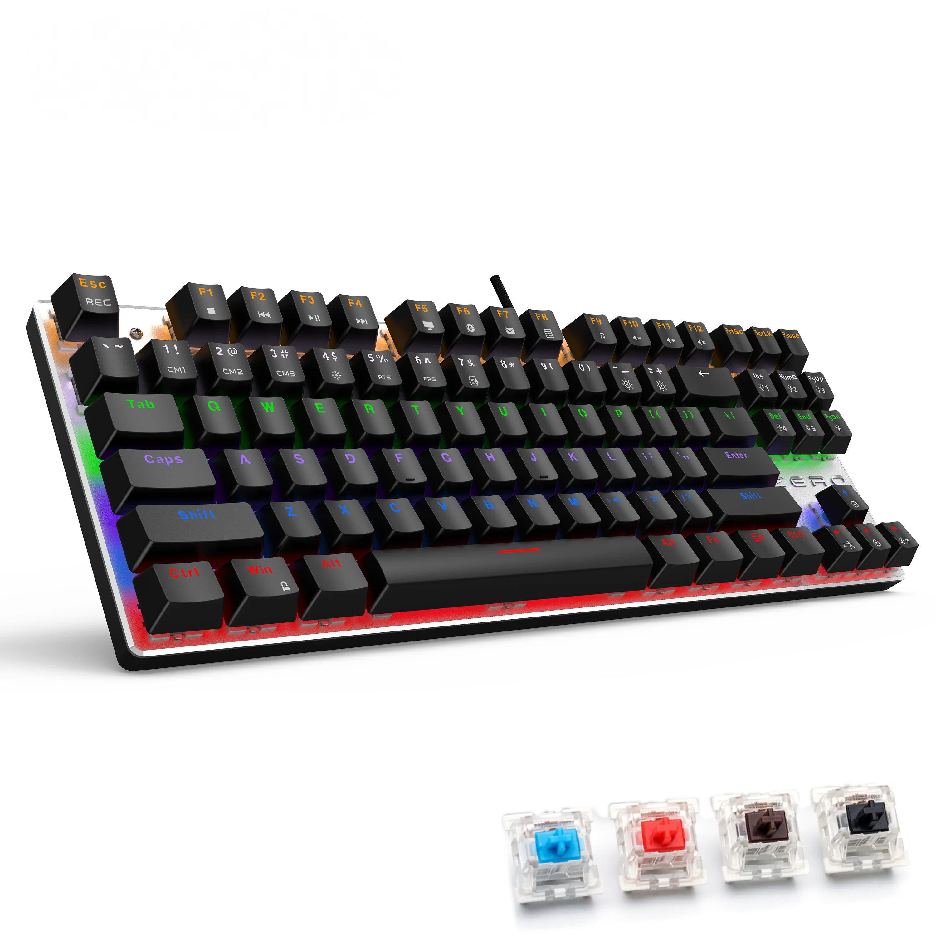 

Metoo Professional Gaming Mechanical Keyboard Anti-ghosting Mix Backlit RU Spanish USB Wired for pc notebook