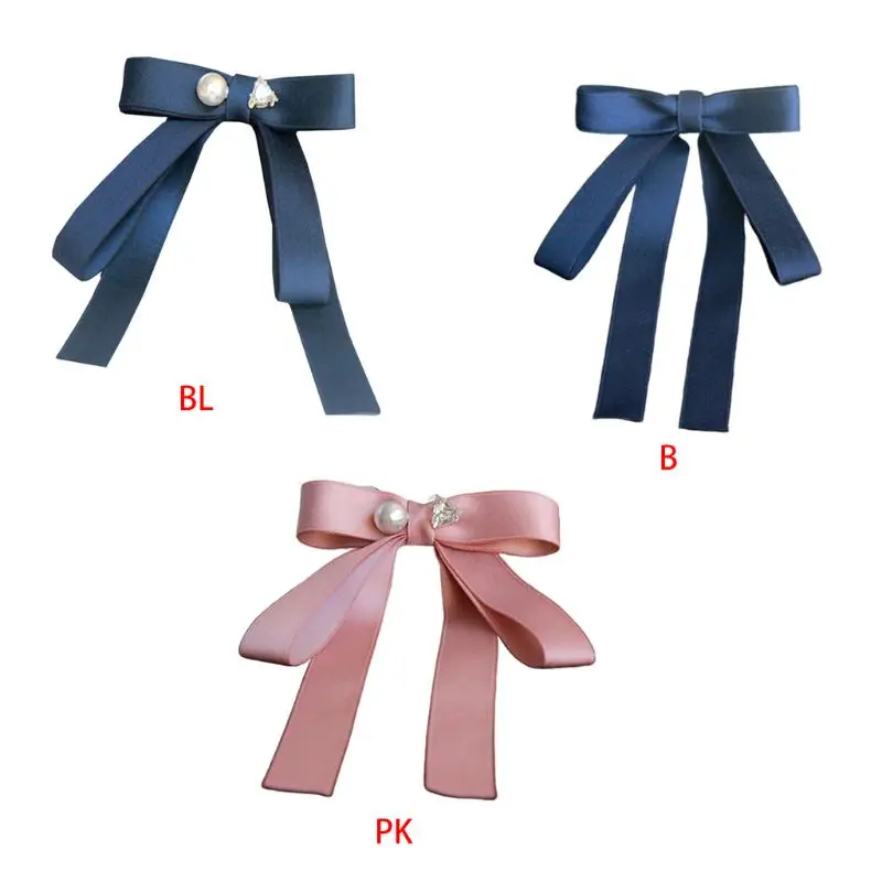 Винтажная Длинная лента брошь для галстука-бабочки с треугольником стразами