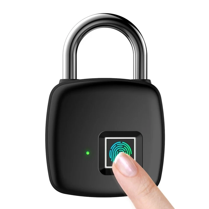 

10 Sets Fingerprints Smart Fingerprint Padlock 300MAh Rechargeable Keyless Lock IP54 Waterproof Anti-Theft Padlock