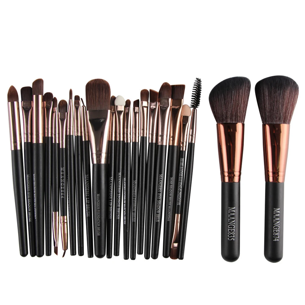 22pcs-02 MAANGE, 22 шт., маленькая Цветочная недорогая кисточка для макияжа, полный набор многофункциональных кистей, набор инструментов, горячая распродажа, Maquiagem - Handle Color: 22pcs-02
