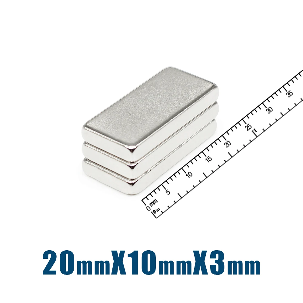 

5/10/20/30/50/100PCS 20x10x3 mm Block Rare Earth Magnet N35 Neodymium Magnet Sheet 20x10x3mm Permanent NdFeB Magnet 20*10*3