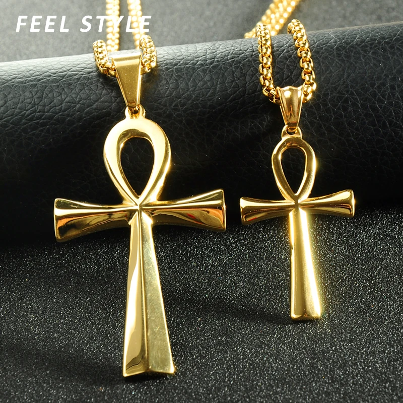 Мужское Винтажное колье из нержавеющей стали 316L с имитацией египетского символа