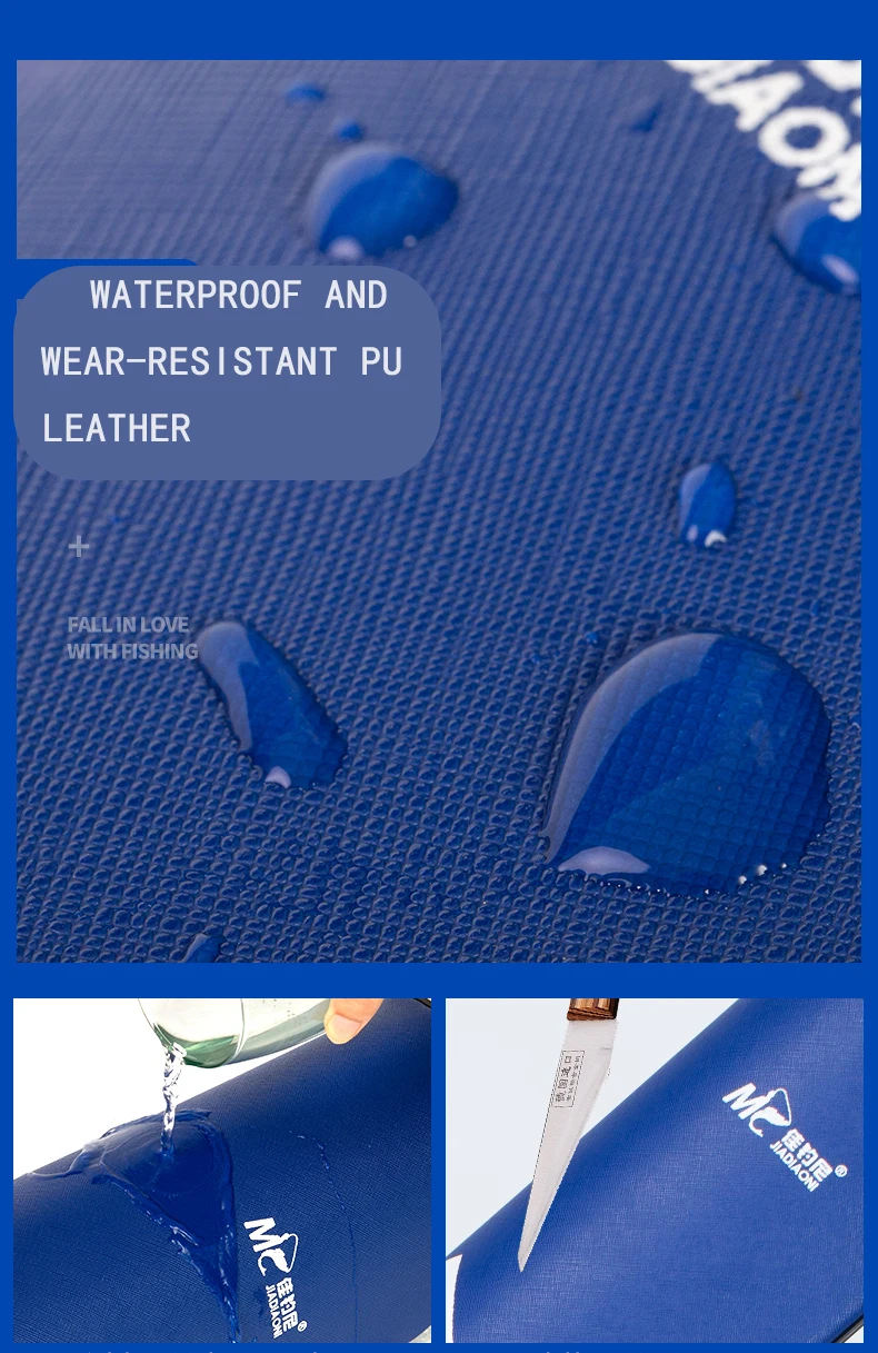 JIADIAONI Outdoor Single/Double Layer Fishing Bags Waterproof Fishing Tackle Fishing Rod Bag Storage Case Resistant PU Leather