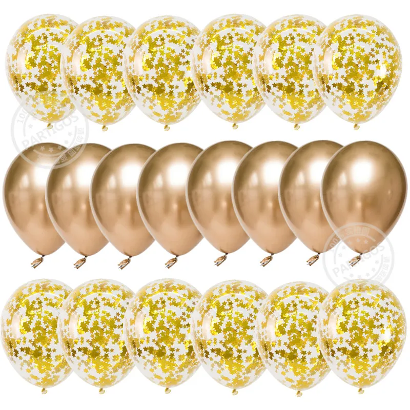 

20pcs 12Inch Rose Gold Balloons Confetti Chrome Balloon Birthday Party Decors Valentines Day Wedding Decorations Globos Metallic