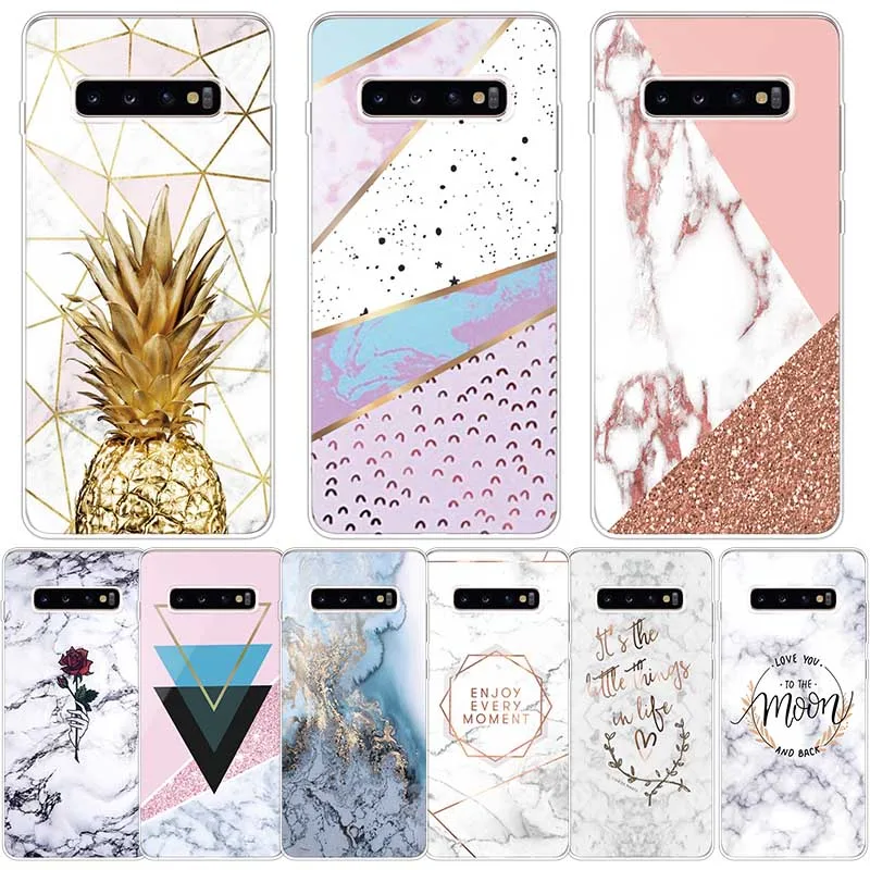 Чехол для Samsung Galaxy S21 S20 FE S10 S9 Plus Note 20 Ultra A72 A52 A32 A42 A12 A02 A21S A02S A71 A51 A70 A50 мраморный