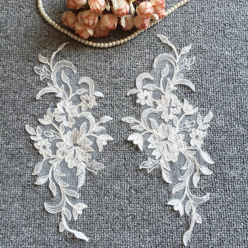 

Rayon Car Bone Embroidery Lace Flowers Patch Sewing On Embroidered For Clothing Patches