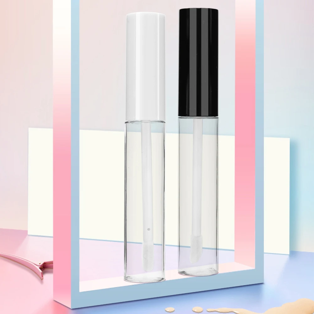 (С шприц) 10 мл прозрачные Пластик блеска для губ пустой губа многоразового