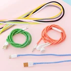 16 видов цветов 1,4 m USB зарядный кабель для передачи данных протектор провода шнур защиты оболочки устройство для сматывания шнура питания и органайзер для iPhone для Xiaomi