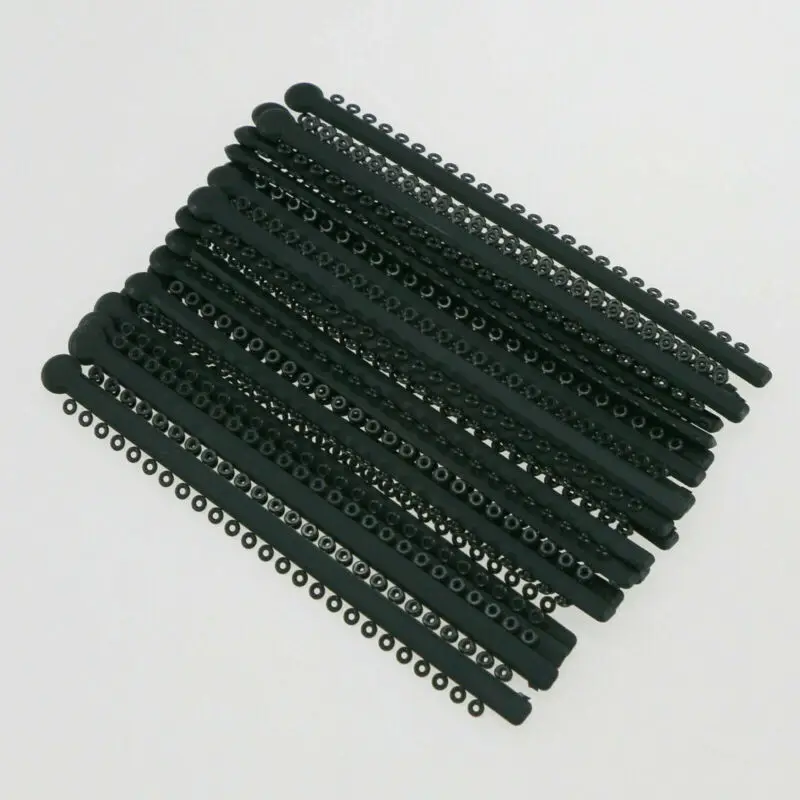 

1000pcs Dental Orthodontic Ligature Ties Elastic Rubber Band for Bracket Black