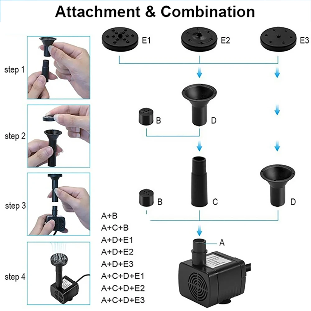 Водяной насос на солнечной батарее набор для фонтана сада бассейна пруда