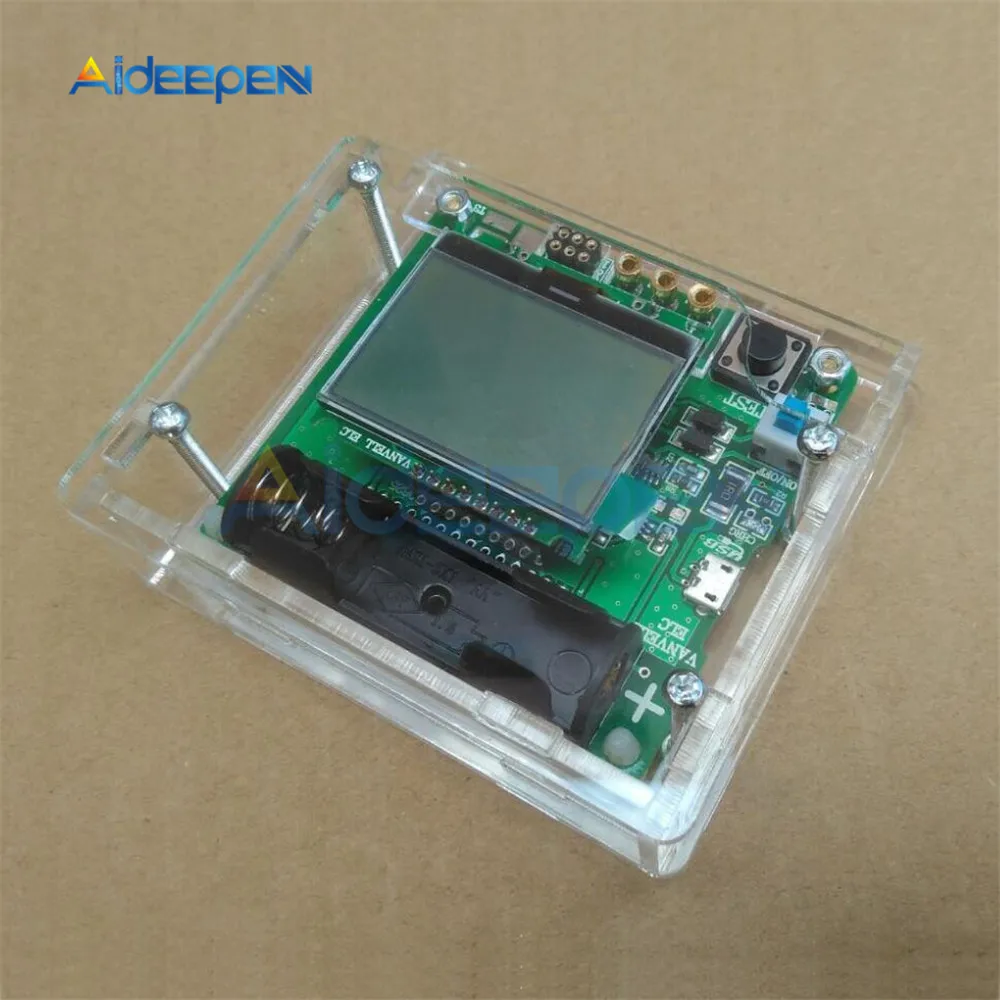 12864 ЖК-дисплей ATmega328 Транзистор тестер Диод Триод Емкость ESR метр/MOS/PNP/NPN M328 Многофункциональный измеритель с чехлом