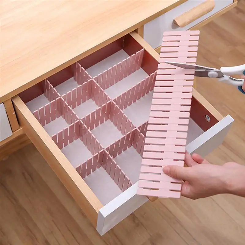 

20pcs Plastic Drawer Dividers Free Combination Organizer Drawer Partition