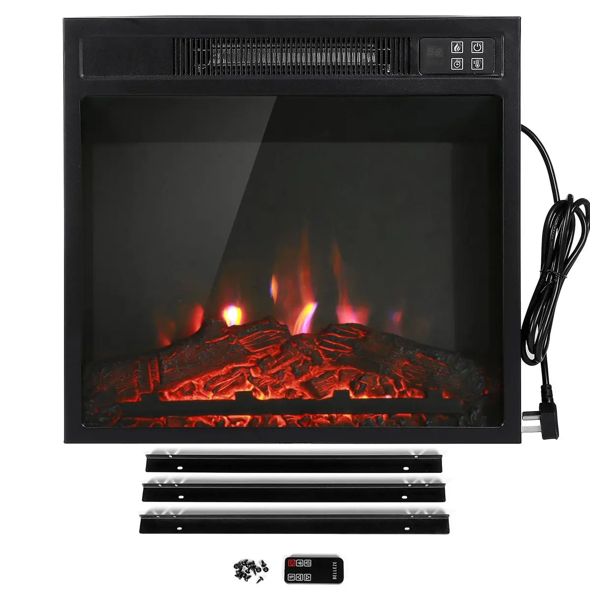 

18''/23''/26'' Electric Fireplace Warm Heater Space Heating Remote Control Durable Room Heater Winter Heating Machine US Plug