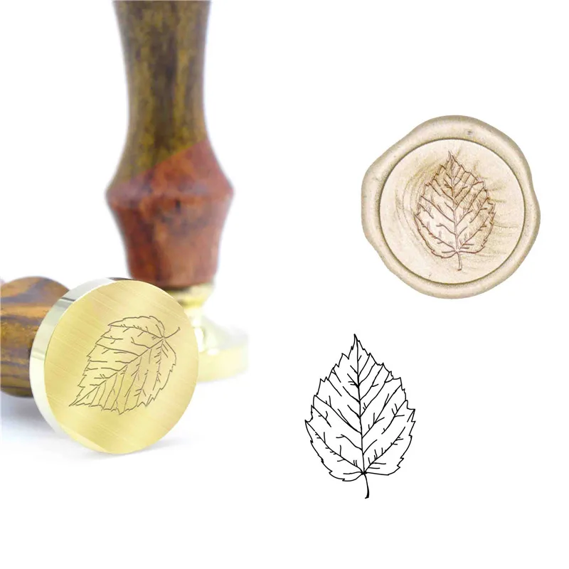 Линии листа восковый узор печать штамп Свадебный сургучная Печать комплект