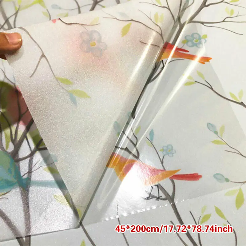 Window Self-Adhesive Film Frosted Glass Bird Static Adhesive Sticker | Дом и сад