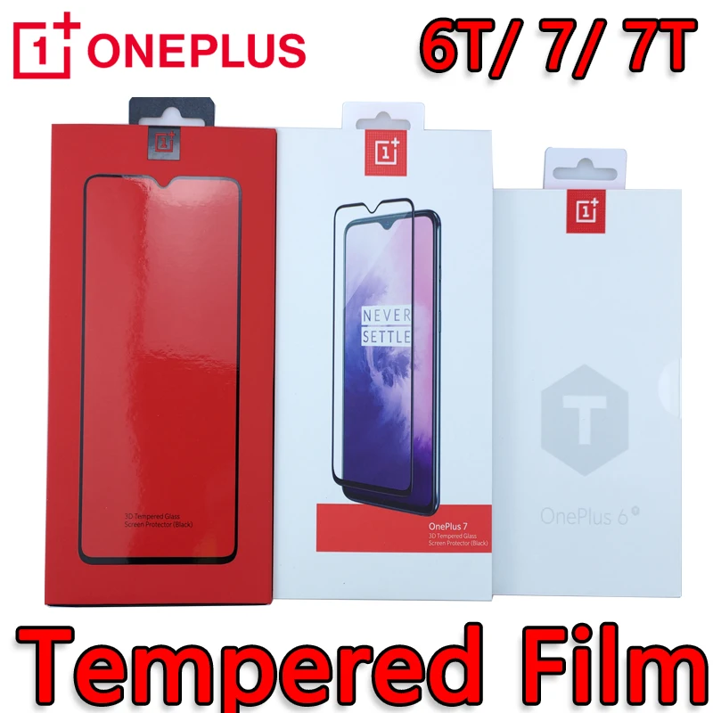 OnePlus-Protector de pantalla de vidrio templado 3D para tel&eacute;fono m&oacute;vil inteligente, Original, 9R/8T/7T/9, OP one plus 9 pro, 8t, 7t, 7, 6t-0