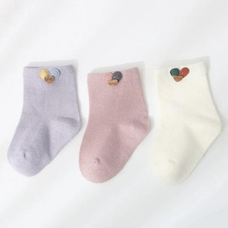 

3 Pairs/lot Newborn Baby Cotton Thin Socks Spring Autumn Winter Warm Kids Socks Girls Boy Toddler Socks Baby Clothes Accessories