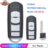 keyecu ske13d 01 remote car key fob 4 button fsk 315mhz id49 pcf7953p chip for mazda 3 6 miata mx5 2014 2015 2016 2017 2018 2019