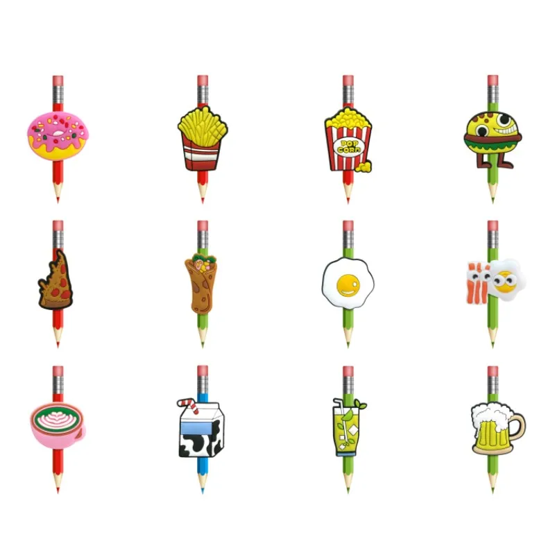 100 шт./лот креативное изображение еды ПВХ чехол для ручки Карандаш попкорна