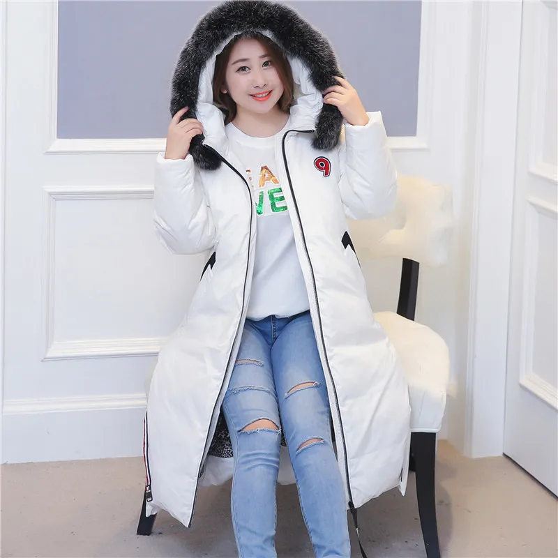 Женская куртка на белом утином пуху 2020 Толстое Зимнее пальто женская белая парка
