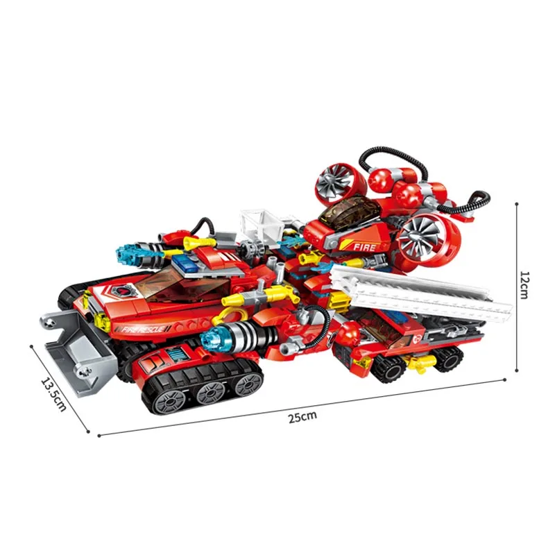 

City Police Station Fire Car Truck Set Construction Vehicle Building Blocks Creator Expert Car 8 in 1 Battle Tank Kids Toys Gift