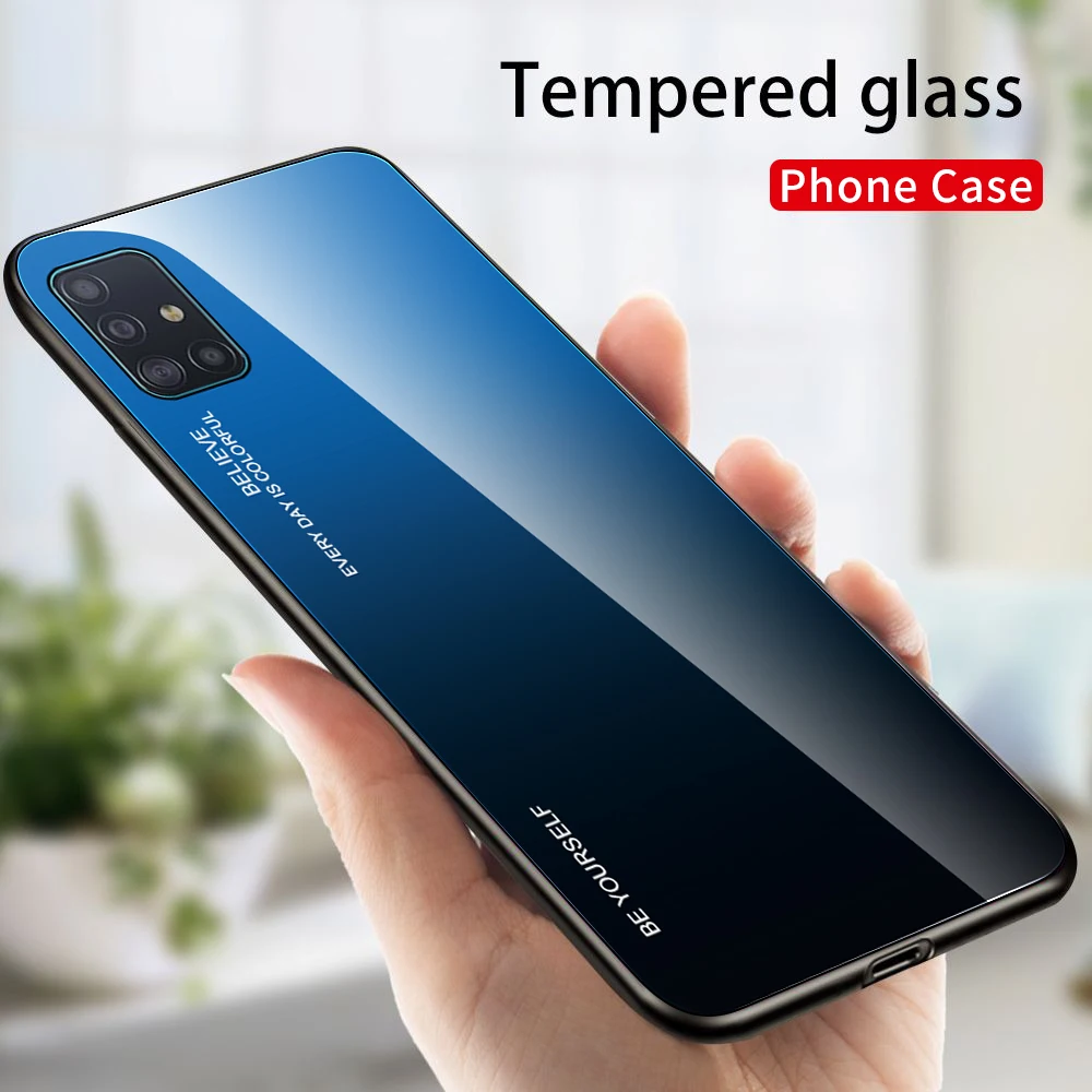 Защитный чехол для Samsung Galaxy S20 Plus Ultra A51 A71 A50 A70 из закаленного стекла защитный с