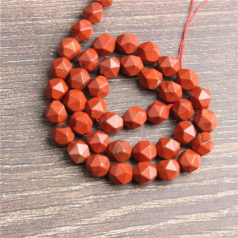 

Lanli 6/8/10/12mm naturally carves small flat red stone loose beads for jewelry DIY stone bracelets and necklaces