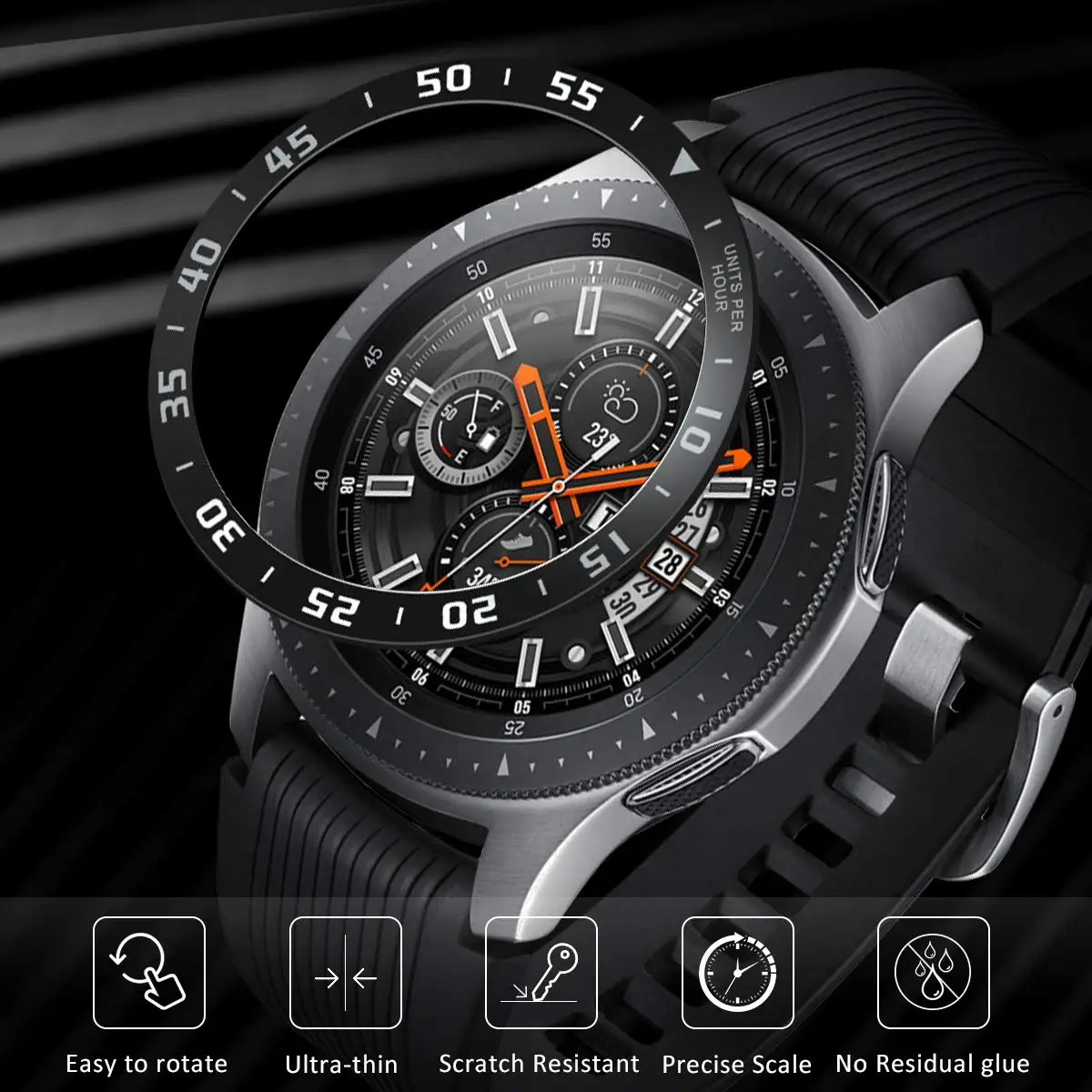 Металлический защитный чехол с кольцом для Samsung Gear S3 Galaxy Watch 4 Classic 42 мм Huawei Magic GT 2 GT2