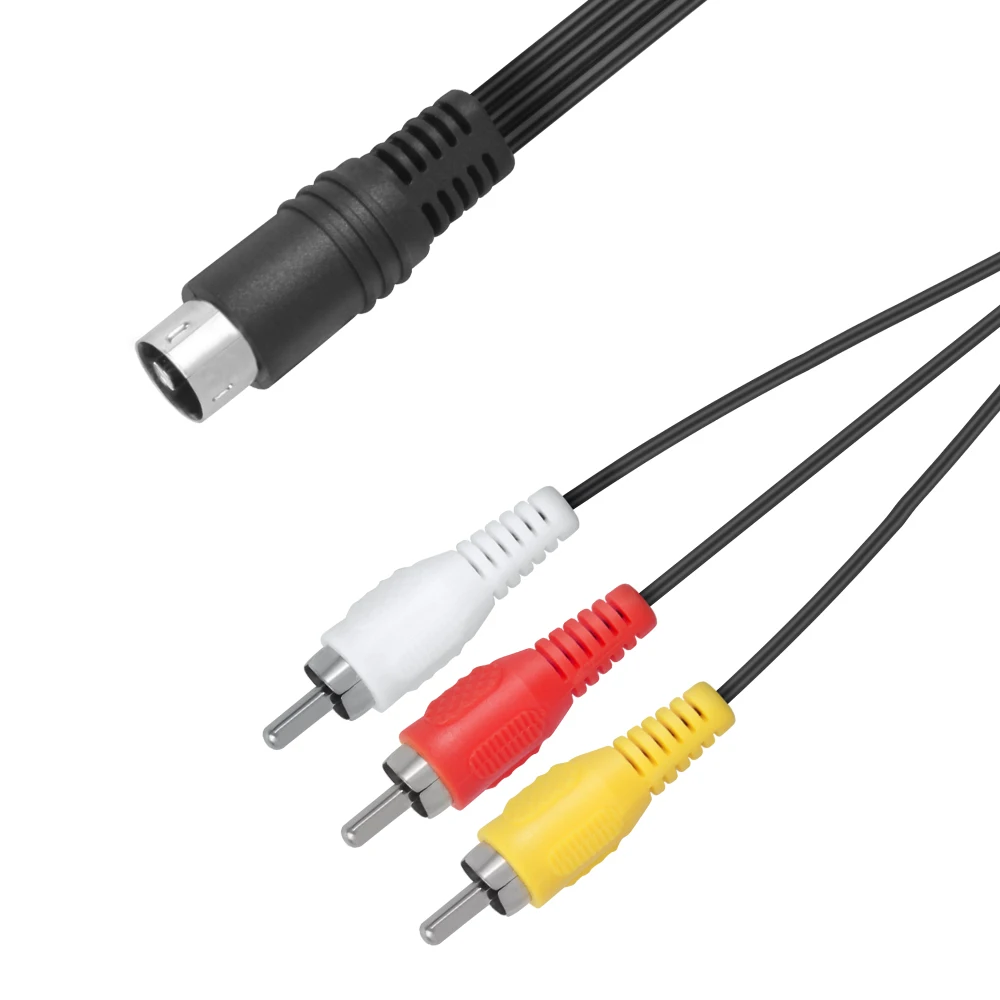 3RCA 9 контактный аудио видео AV кабель 1 8 м запасной RCA 180 см для Sega Genesis 2 или 3| |
