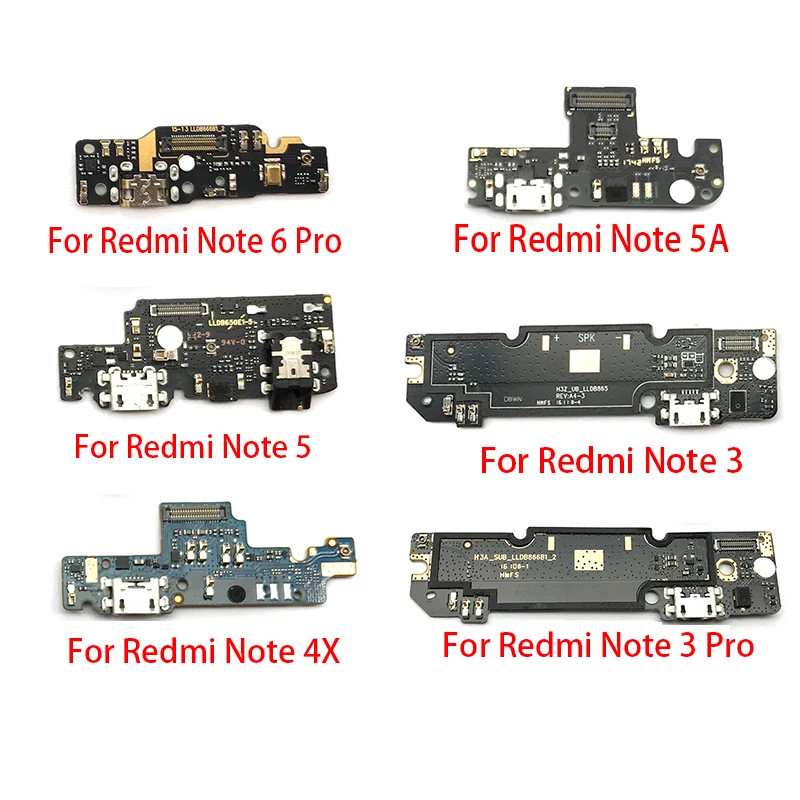 

USB Power Charging Socket Port Board Flex Cable Connector Parts For Xiaomi Redmi Note 4 4X 5 5A 6 8T 9S 9 Pro 3 Pro Se 152mm